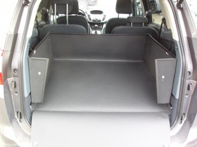 Passgenaue Kofferraumwanne für Ford Grand C-Max 7 Sitzer, der hohe Kofferraumschutz gegen Schmutz, Nässe und Beschädigung