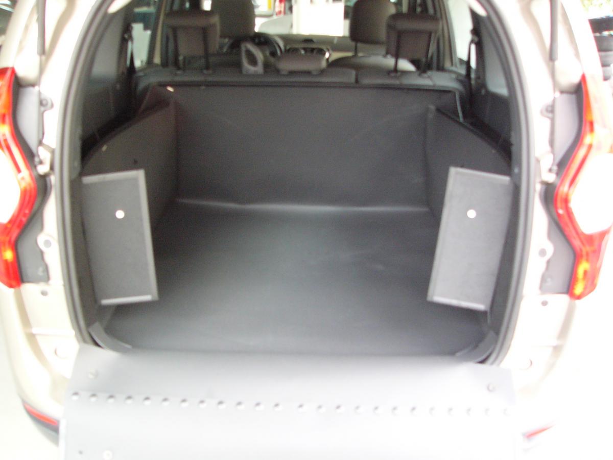 Passgenaue Kofferraumwanne für Dacia Lodgy, der professionelle Kofferraumschutz gegen Schmutz, Nässe und Beschädigung