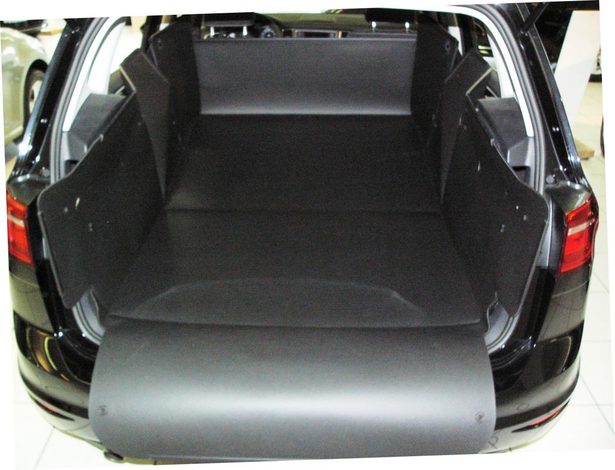 Kofferraumwanne Golf Sportsvan. 1. für Kofferraum, 2. gesamten Laderaum