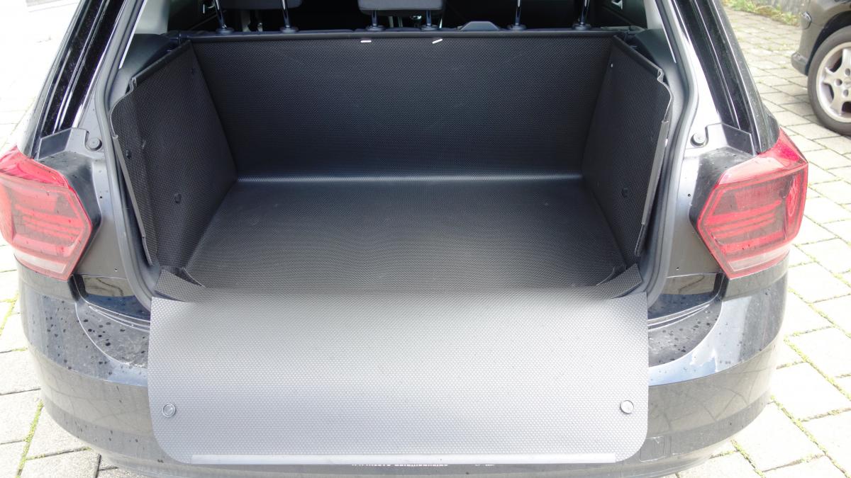 Sie haben nicht nur für den gesamten Kofferraum von VW Polo sondern auch für die Ladekante und Stoßstange professionellen und zuverlässigen Schutz vor Schmutz und Beschädigung. Der inhaenger ist selbststehend, ohne Klettverschlüsse, Bänder oder Schnüre.